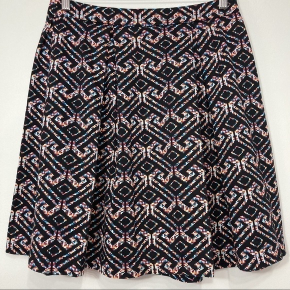 𝅺Kenar Geometric Print Pleated A-Line Mini Skirt Size 6 - Picture 2 of 10